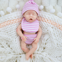 Poupée Reborn en silicone solide de 6 pouces, corps entier, avec vêtements interchangeables pour filles de 0 à 24 mois, cadeau de Noël