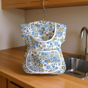 Floral <b>Apron</b> With Pocket For Kitchen Use - Product Image 3