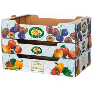 卸売頑丈な段ボール野菜果物カートン梱包箱保証品質フルーツボックス