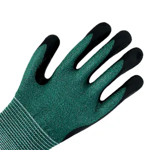NMSHIELD 18 Gauge A2 Anti Cut Industrial Construction Micro Foam Nitrile Glove With Thumb Saddle Handjob Safety Gloves For Work