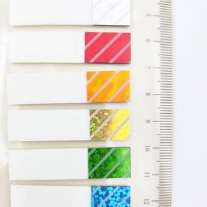 Pestañas Adhesivas Holográficas Morandi de PET, 200 Hojas, con Regla, Notas Adhesivas Semitransparentes para Uso Escolar/de Oficina - Product Image 4