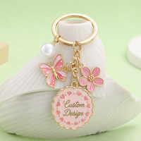Fabricants de porte-clés papillon en gros, porte-clés en métal personnalisés, porte-clés en émail sur mesure