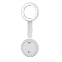 Mini Lampe Annulaire 3W MagSafe pour Téléphone, Lumière LED de Remplissage Magnétique Rechargeable pour Selfie Vidéo