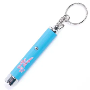 Promotional Hot Selling Custom Metal LED Flashlight Keychain Mini LED Projector Keychain Light