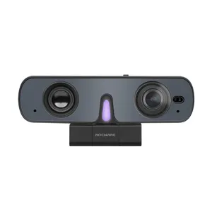 Rocware câmera de videogame 1080p, solução de concepção de vídeo com alto-falante hifi e microfone 3a, tudo em uma câmera web para zoom, equipes