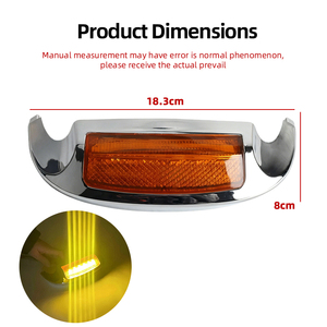 Luz Marcadora de Punta de Guardabarros Delantero Modificada para Harley Street Glide Road King - Product Image 2