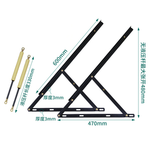 آلية رفع سرير حديدي للبالغين بسعر تنافسي من المصنع، تصميم مخفي لتوفير المساحة وسهولة التركيب، متوفر باللونين الأسود والأبيض - Product Image 4