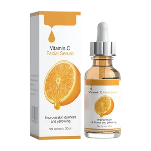 OEM Set wajah Vitamin C Herbal Vegan alami murni botol Serum ekstrak tanaman Vitamin C esensi Vitamin C murni