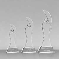 Trophée en cristal optique de haute qualité, élégant et inspirant, pour les cérémonies d'entreprise et les souvenirs