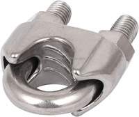 LT 304 Acier inoxydable finition zinc, OEM métrique, Collier de serrage simple pour câble métallique, Collier en U, Pince de serrage, Poinçon