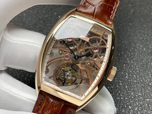 นาฬิกาอัตโนมัติคุณภาพสูงระดับพรีเมียม ดีไซน์หรูหรา หน้าปัดเรืองแสง ตัวเรือนทรงรี สายหนัง PU สไตล์สปอร์ต พร้อมปฏิทิน ฟูลฮิปฮอป - Product Image 3