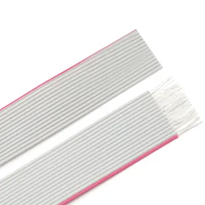 UL 2651 bordo rosso grigio filo piatto 18AWG PH1.27 2.54 terminale filo FC 10p-64p cavo a nastro piatto flessibile