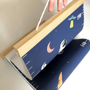 Kids Height Chart Growth Chart Wall Hanging Ruler Cartoon Animal Rainbow Pattern for Nursery Room Decoration Baby Gift - Product Image 1