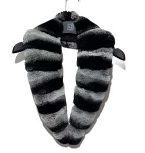 YR232 Custom Make Luxe Garments Accesorio Real Rex Rabbit Chinchilla Dyed Collar <span class=keywords><strong>and</strong></span> Cuff Sets - Product Image 5