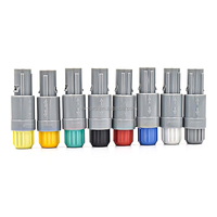 Connecteur médical circulaire mâle en plastique WAKEN série P, 5 broches, protection IP50/IP64, diamètre de câble 2,7-9,5 mm, prise