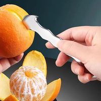 Éplucheur de fruits en acier inoxydable 304, outil de cuisine personnalisé, lame dentelée, éplucheur manuel pour citron et orange