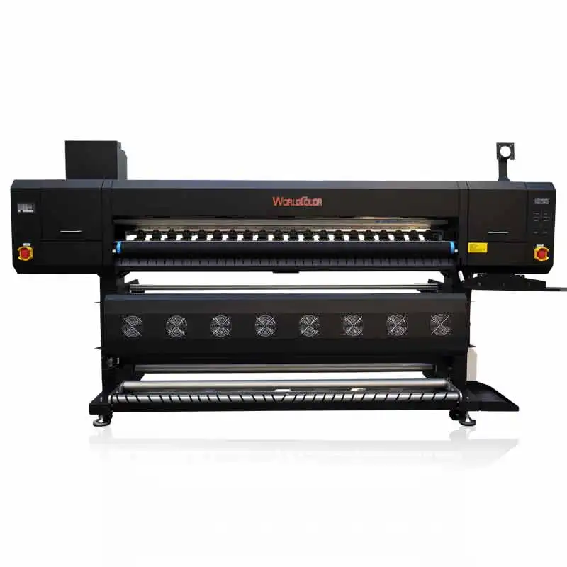 Worldcolor sublimazione rullo stampante 1.8m dye sublimazione stampante per tessuto tessile trasferimenti macchina da stampa