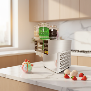 Machine à glace pilée 750W entièrement automatique en acier inoxydable, à saveur unique, haute production, faible niveau sonore et fonctionnement rapide et silencieux - Product Image 1