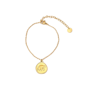 Bracciale Angelina con ciondolo a forma di animale in acciaio inossidabile placcato oro per donna, gioiello alla moda, accessorio di tendenza. - Product Image 4