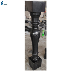 Balaustrada de mármol de piedra Natural, barandillas decorativas de alta gama para <span class=keywords><strong>casa</strong></span>, balcón, mármol negro - Product Image 2