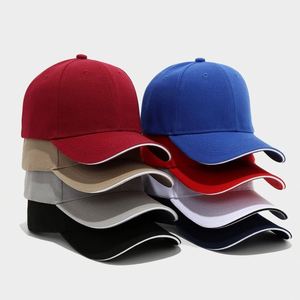 2025 New Arrival Custom Logo Outdoor Solid Color Sandwich Baseball Cap High Quality Outdoor <b>Sunscreen</b> Sports Trucker Hat - Product Image 1