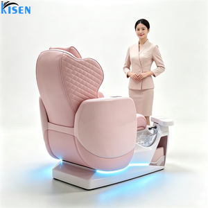 Sillón de Manicura de Lujo KISEN sin Tubo, Silla de Masaje de Pies con Corriente Eddy, Bomba Potente para Respaldo, Silla de Pedicura para Salón de Belleza - Product Image 1