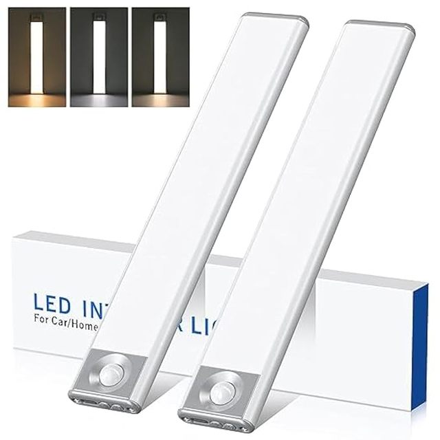 2025 New DC5V USB Rechargeable 1200mAh Wireless Motion Sensor Cabinet Light Modern Design IP44 Waterproof Under Kitchen Lighting