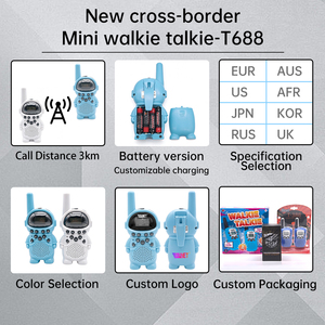 Radio bidirectionnelle de haute qualité à 22 canaux, portée de 3 kilomètres, mini <span class=keywords><strong>talkie</strong></span>-<span class=keywords><strong>walkie</strong></span> au design moderne en plastique pour les jeux de remise de diplôme des enfants - Product Image 4