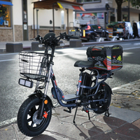 Vélo électrique à emporter livrer de la nourriture vélo électrique avec boîte de coffre avec support de téléphone vélo électrique léger de haute qualité à bas prix