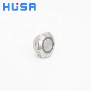 Husa हॉट बिक्री उच्च गुणवत्ता 4-पिन 19 मिमी शॉर्ट बॉडी मेटल बटन स्विच थोक कार इंजन पुश बटन रीसेट करना <span class=keywords><strong>220v</strong></span> - Product Image 1