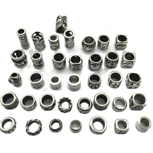 Mới Đến Thời Trang 6.0Mm/8.0Mm Ống Hình Dạng Lỏng Thép Không Gỉ Trượt Hạt Phụ Kiện Kết Nối Với Vòng Đeo Tay Bằng Da - Product Image 1