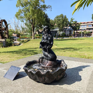 छोटे ऑर्डर वाला गोल सौर झरना फव्वारा राल आउटडोर गार्डन जल सुविधा सौर ऊर्जा चालित जल सुविधा - Product Image 5