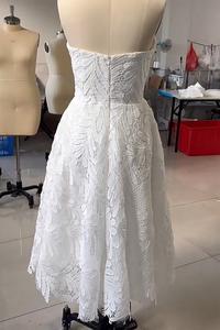 Abito <span class=keywords><strong>da</strong></span> <span class=keywords><strong>sposa</strong></span> corto senza spalline 2025, senza maniche, scollo a cuore, in pizzo, <span class=keywords><strong>mini</strong></span> abito <span class=keywords><strong>da</strong></span> <span class=keywords><strong>sposa</strong></span> corto - Product Image 5