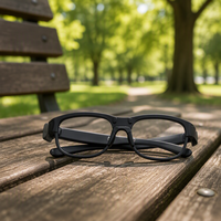 Lunettes de traduction IA pour malentendants : Traduction bilingue en temps réel, lunettes intelligentes avec boîtier de charge, aide auditive