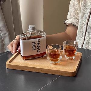 Bouteille en verre créative extraite à froid goutte de glace café et boisson plat carré nouveau Design pour l'emballage de l'eau de jus de thé au lait - Product Image 1