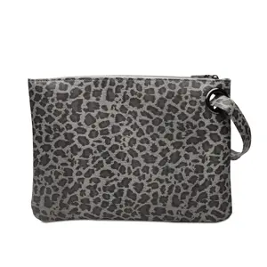 Designer pu leather luxury large pochette da donna borsa da polso leopardata borse borse da donna borsa da sera da donna