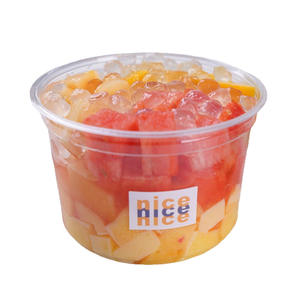 Tazón desechable para ensalada de frutas para mascotas con tapa, contenedor transparente redondo para llevar, para refrigerios y postres de fiesta - Product Image 2