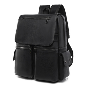 2025 Summer New Style Men's Business Travel Backpack High Value PU <b>Material</b> with Cotton Lining Versatile Simple Design - Product Image 4