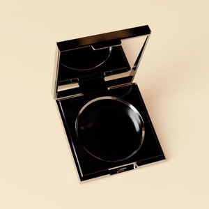 Caja cosmética compacta de maquillaje cuadrado acrílico dorado superventas, plástico biodegradable vacío con diseño estampado espejo - Product Image 4