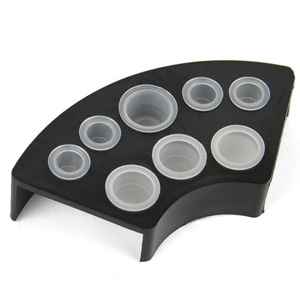 Soporte para Tazas de Tinta de Tatuaje en Forma de Abanico, Bandeja de Pigmento de Plástico de 8 Orificios para Uso en Estudios de Micropigmentación y Tatuajes Profesionales - Product Image 3