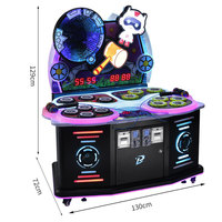 Console de jeu d'arcade de luxe commerciale à double monnayeur Smash Mole divertissement