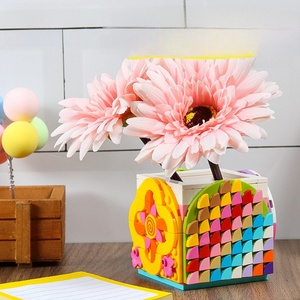 201PCS Diy Puzzle Assembling Rainbow Pen Rack Construction <b>Toy</b> Building Blocks Bricks Small Particle for Gift - Product Image 4