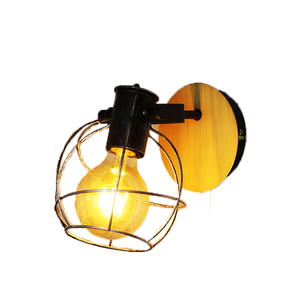 E27 ổ cắm retro cổ điển công nghiệp Đèn tường cho biệt thự nhà sử dụng trong nhà sắt & gỗ xây dựng Bảo hành 2 năm - Product Image 1