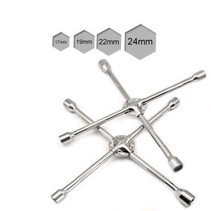 <span class=keywords><strong>Clé</strong></span> <span class=keywords><strong>à</strong></span> roue <span class=keywords><strong>à</strong></span> quatre voies robuste <span class=keywords><strong>à</strong></span> tête hexagonale en acier 45 # adaptée <span class=keywords><strong>à</strong></span> la réparation de pneus de voiture <span class=keywords><strong>clé</strong></span> croisée de Type universel - Product Image 5