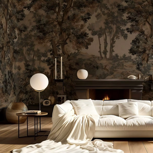 Papier peint mural paysage beige en <span class=keywords><strong>tapisserie</strong></span>, papier peint non tissé de qualité supérieure pour la décoration intérieure de chambre à coucher - Product Image 1