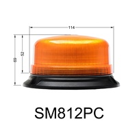 Luce di Segnalazione per Veicoli Certificata E-mark, 36 LED Ambra, 3 Bulloni di Fissaggio, IP66 Impermeabile, 12-24V, ECE R65, 120 Lampeggi