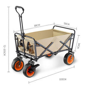 In De Fabriek Geleverde Multifunctionele Opvouwbare Strandtrolley-Kar Aanpasbare Oem-Campingkar Met Platformstructuur - Product Image 6
