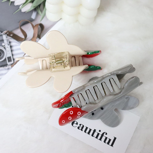 Versión coreana 9,5 cm conejo fresa Animal pinzas para el cabello <span class=keywords><strong>Kristina</strong></span> Bazan pinzas para el cabello coreanas horquillas para niñas - Product Image 3