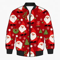 Veste de Noël pour homme à col montant zippé, imprimé numérique, motif léopard, style décontracté et sportif