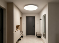 Plafonnier LED en plastique homologué CE ERP IP54 24W Ra80 AC 6000K moderne pour salle de bain